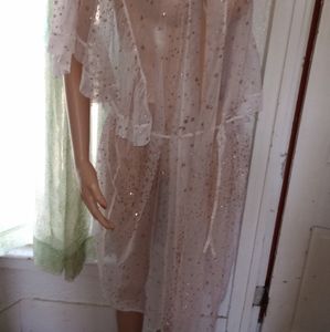 Victoria Secret 💕 VS sheer Stars robe M L vintage Y2K sexy Shimmer Sexy